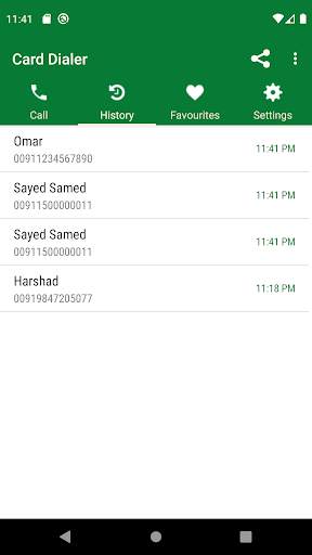 Five Card Dialer  (Etisalat) 3 تصوير الشاشة