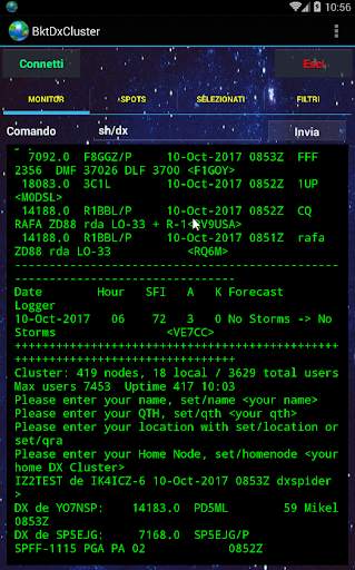 BktDxCluster screenshot 1