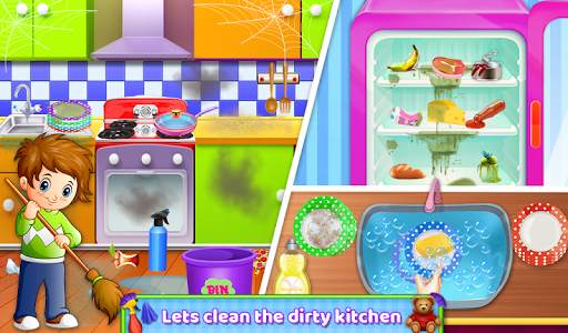 Home Cleanup Game | Doll House Cleaning | Doll set screenshot 19