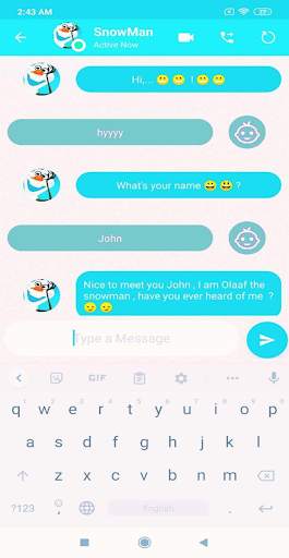 Snowman 📱 video call   chat (game simulation) screenshot 4