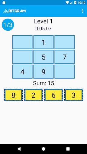 Magic Squares - Math Puzzles - Aritgram screenshot 1