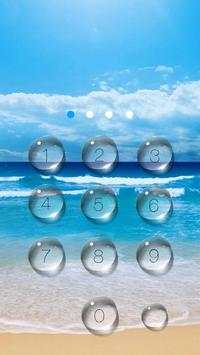 Green Applock Theme Beach screenshot 2