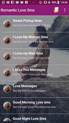 Romantic Love Sms screenshot 2