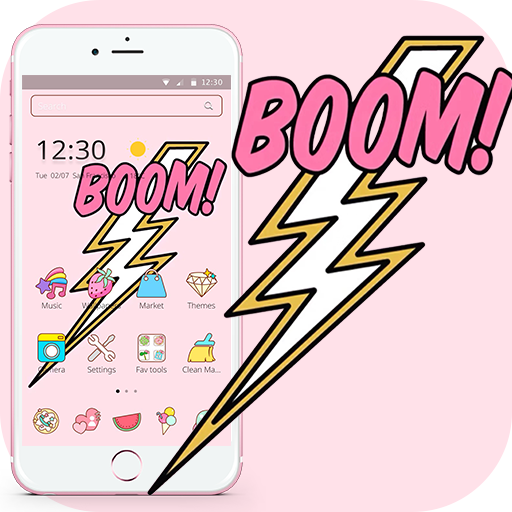 Pink Cool Boom Flash Theme icon