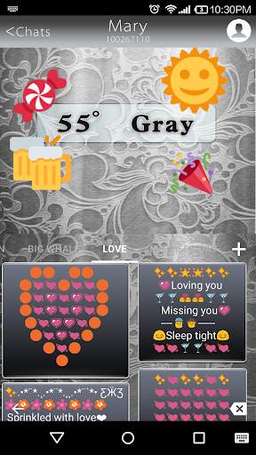 Gray Story Emoji Keyboard Skin screenshot 4