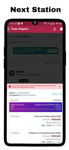 Indian Railway TrainGo Status for Where is myTrain screenshot 5
