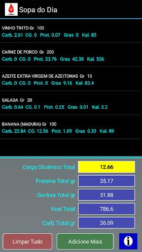 Índice e carga glicêmica Lite screenshot 6