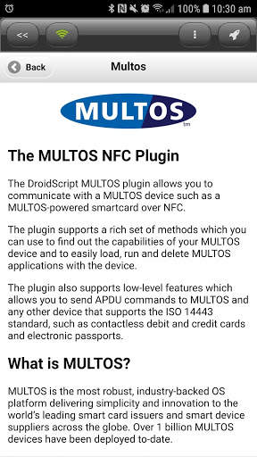 DroidScript - MULTOS Plugin screenshot 1