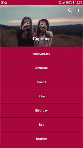 Captions for photos screenshot 1
