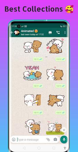 Milk and Mocha Animated Stickers for Whatsapp screenshot 5