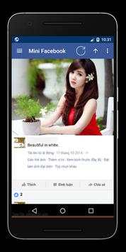 Mini for Facebook Lite screenshot 1
