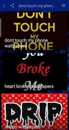 wallpapers dont touch my phone black screenshot 4