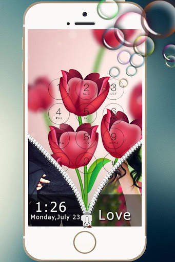 Couple Zipper Lock Screen screenshot 5