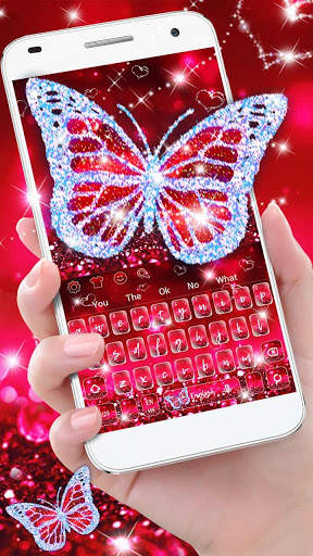 Glitter Sparkle Butterfly Keyboard screenshot 2