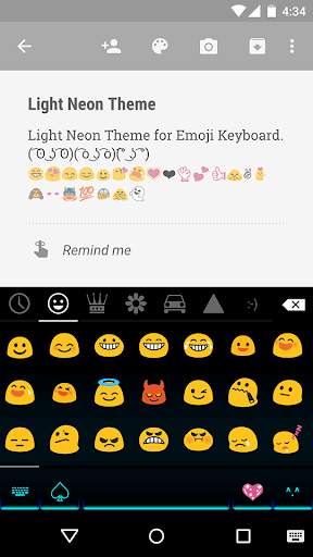Neon Light Emoji Keyboard Skin screenshot 2