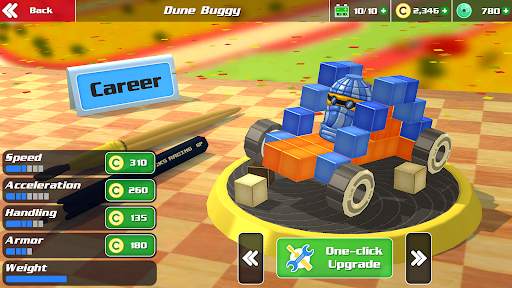 Pixel Car Racing Blocky Crash screenshot 2