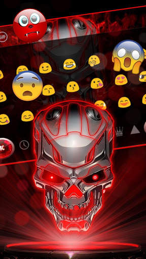 Neon Technology Skull Keyboard 3 تصوير الشاشة