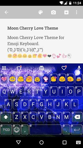 Moon Cherry Emoji Keyboard screenshot 1