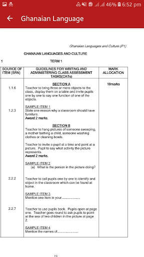 Primary SBA school Based Assignment Ghana screenshot 2