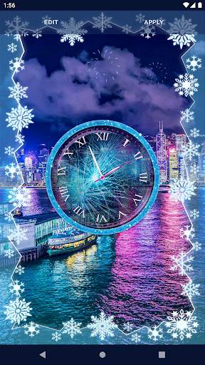 Fireworks Clock Live Wallpaper screenshot 3