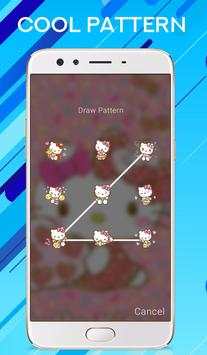 Kitty Hi Wallpapers Hello Kawaii Lock Screen скриншот 2