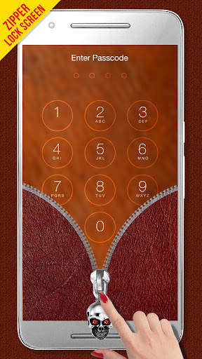 Leather Zipper Lock Screen 2 تصوير الشاشة
