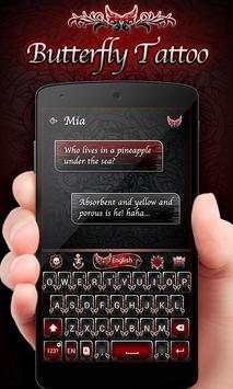 Butterfly Tattoo KeyboardTheme screenshot 4