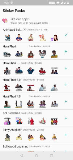 Animated Bollywood Stickers for WhatsApp screenshot 5