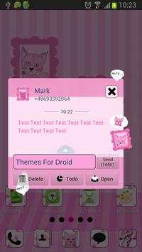 Pink Kitties Theme for GO SMS screenshot 3