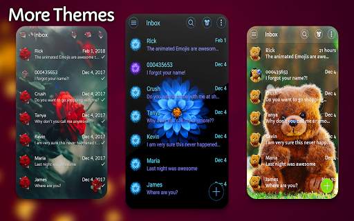 Gold keyboard theme and SMS messenger theme screenshot 4