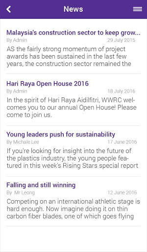 WWRC Mobile Intranet screenshot 2