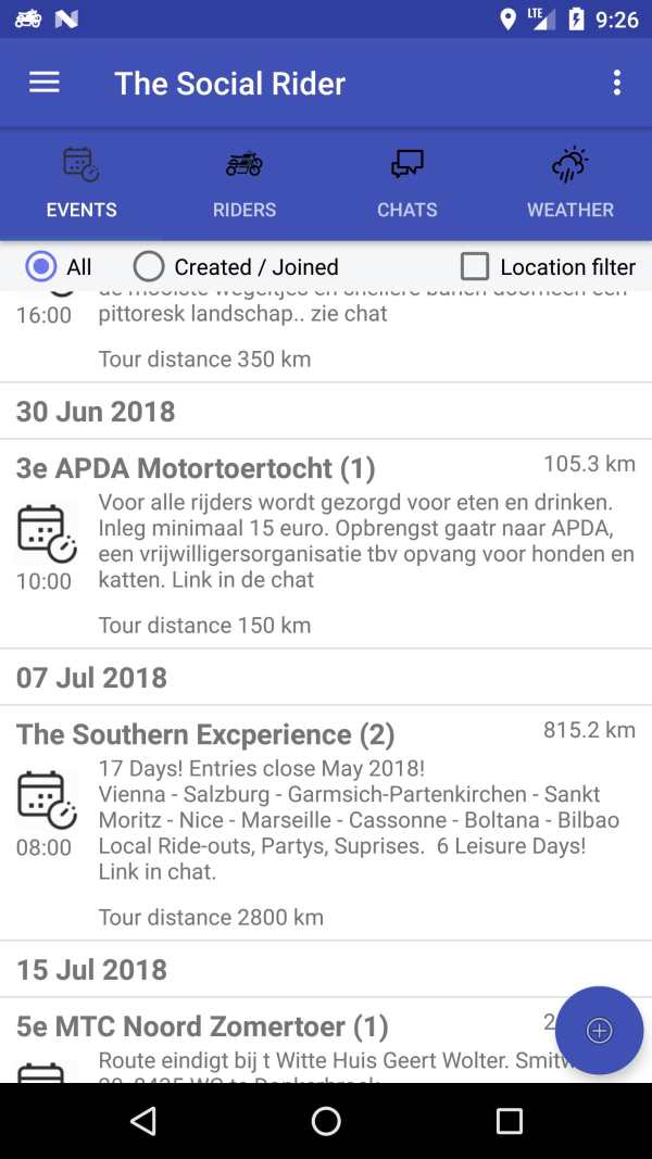 The Social Rider (group motorcycle riding) screenshot 1