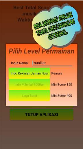 Tebak Lagu Indonesia Offline B screenshot 2