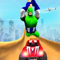 Hill Monster Climb 4x4: Superheroes Racing Car logo