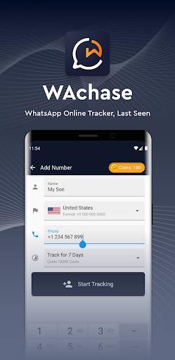 WAchase: WhatsApp Online Tracker, Last Seen screenshot 1