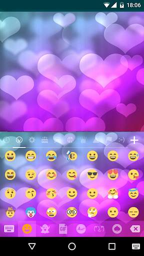 Rainbow Heart Theme - Emoji Keyboard Wallpaper screenshot 2