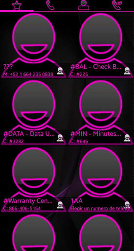 THEME SWIPE DIALER SPETRA PINK GLASS screenshot 3