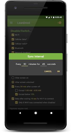 LeanDroid (ROOT) 🥇 Most advanced battery saver screenshot 5