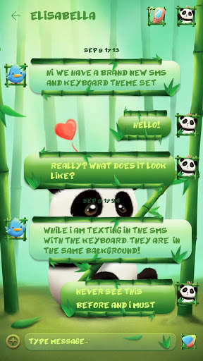 GO SMS PRO PANDA THEME screenshot 3