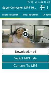 Super Converter : MP4 To MP3 1 تصوير الشاشة