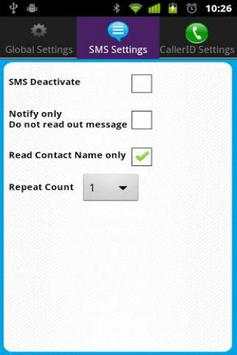 Talking Caller ID & SMS free screenshot 2