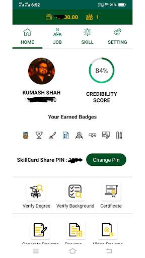 Profism: Share SkillCard & Earn Badges! स्क्रीनशॉट 1
