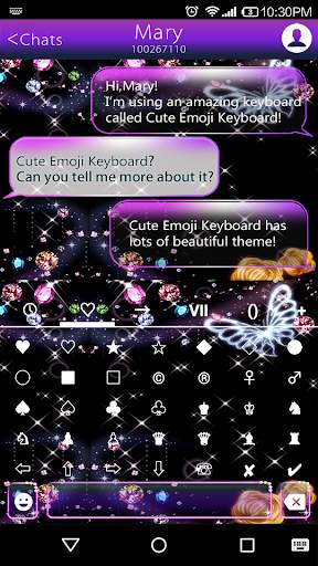 Bejeweled Heart Emoji Keyboard screenshot 3