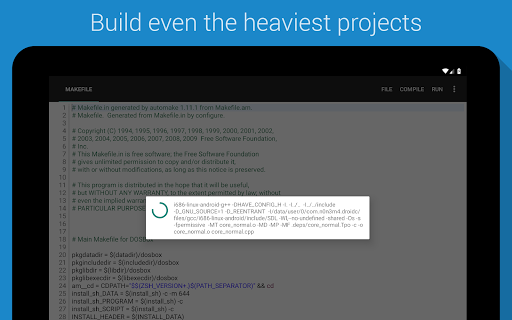 C4droid - C/C   compiler & IDE screenshot 4