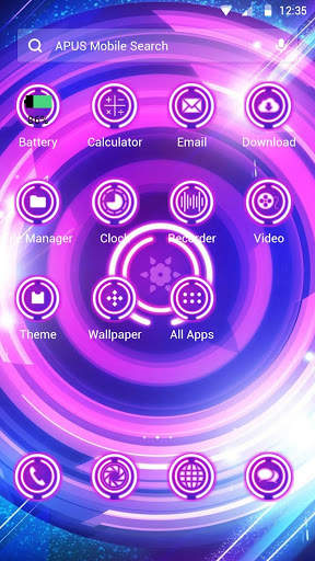 Shine Purple Glow Wheel theme & HD wallpapers screenshot 2