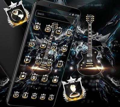 Dark Black Guitar Launcher Theme 🎸 screenshot 4