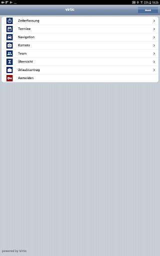 virTime - VIRTIC Mobile Zeiterfassung screenshot 5
