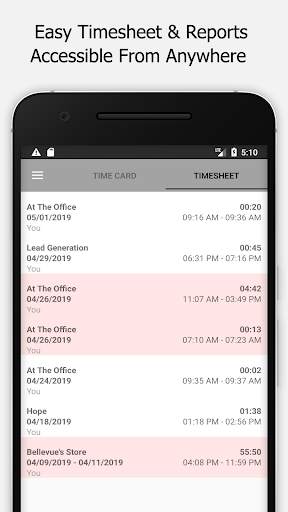 Timeero Time Clock App - GPS, Timesheet & Mileage 5 تصوير الشاشة
