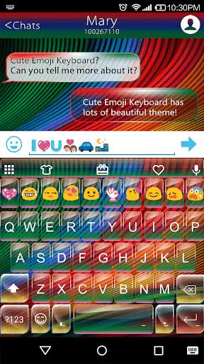Rainbow Stripe Emoji Keyboard❤ screenshot 1