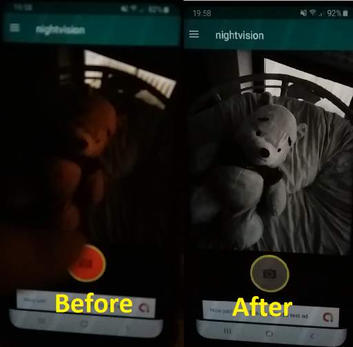 Long Exposure Video Camera: Night vision simulator screenshot 1